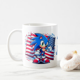 4 juli. Independence day mugg, Sonic mugg