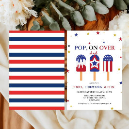 4 juli Independence day Popsicle party Inbjudningar