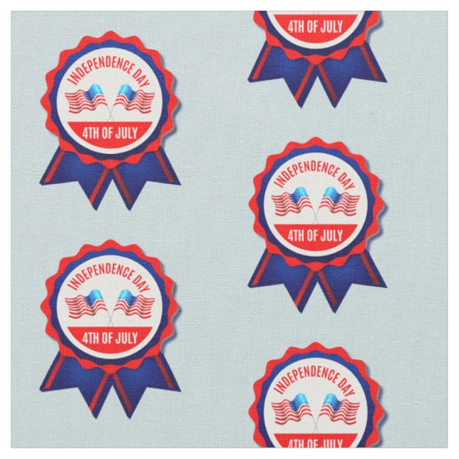 4 juli Independence day Rosette Design Tyg (Närbild)