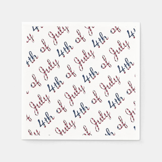 4 juli Independence day Stars och stripes USA Pappersservett (Framsidan)