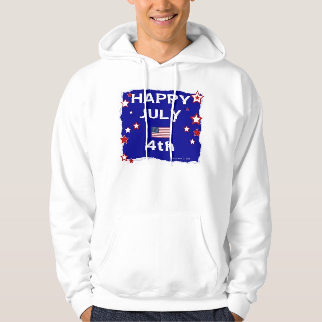 4 juli (Independence day) Sweatshirt Med Luva (Framsida)