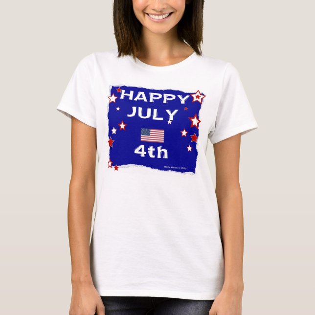 4 juli (Independence day) T-shirt (Framsida)