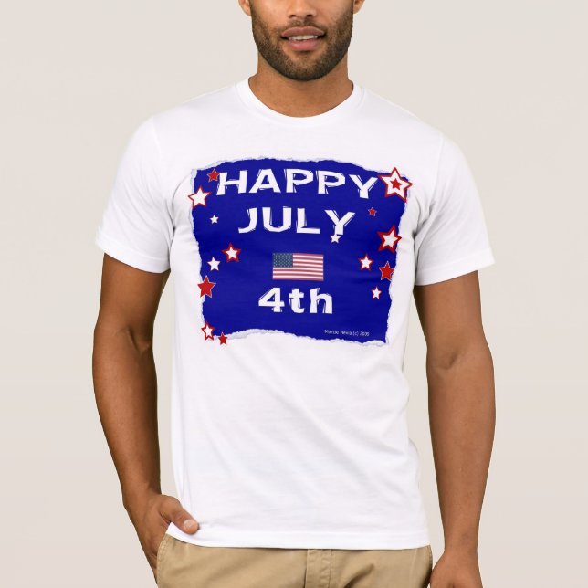 4 juli (Independence day) Tee Shirt (Framsida)