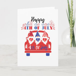 4 juli Independence day USA Gnomies Gnome Kort
