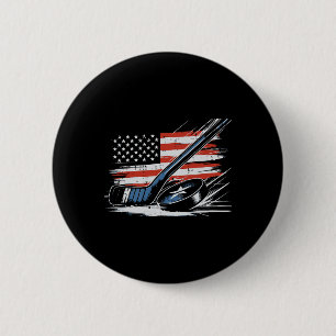 4 juli ishockeyklubba puck US Flagga män pojkar Knapp