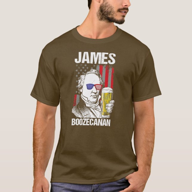 4 juli James Buchanan Patriot James T Shirt (Framsida)