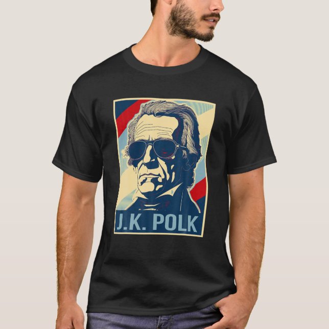 4 juli: James K Polk är min president Patriotic T Shirt (Framsida)