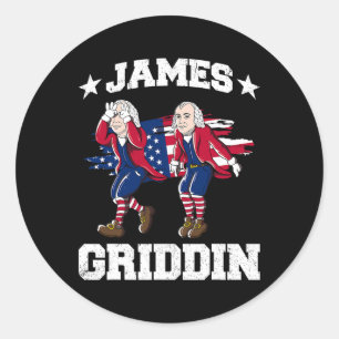 4 juli James Madison Griddy James Griddin 1 Runt Klistermärke