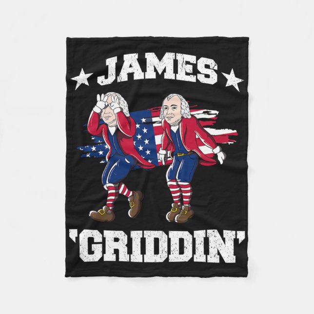 4 juli James Madison Griddy James Griddin Fleecefilt (Framsidan)