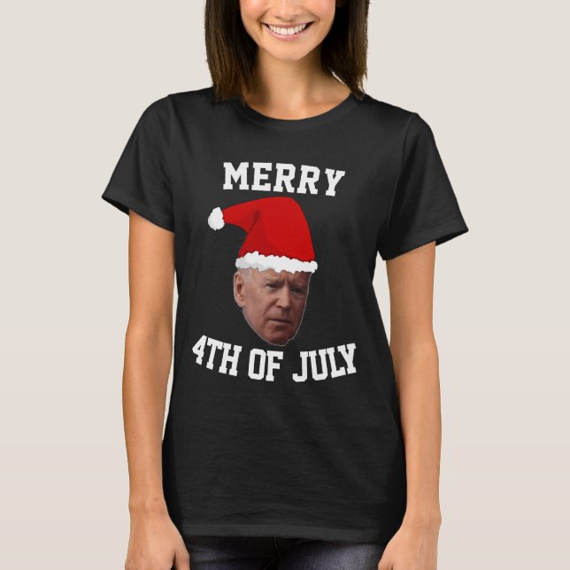 4 JULI JOE BIDEN FUNNY MERRY T-SHIRTS TEES (Framsida)