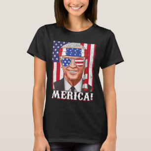 4 juli Joe Biden Merica USA flagga T Shirt