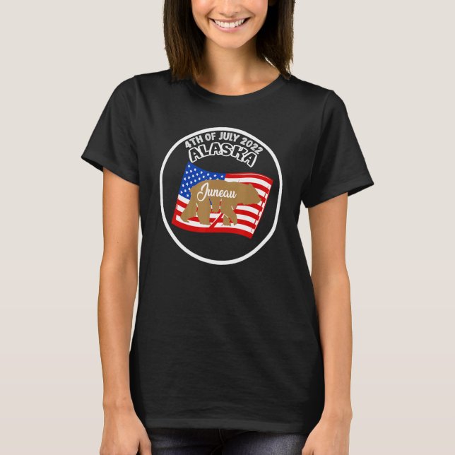 4 juli Juneau Alaska T Shirt (Framsida)