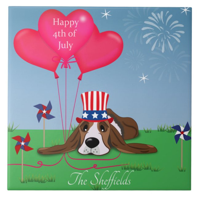 4 juli kakelplatta (Framsidan)