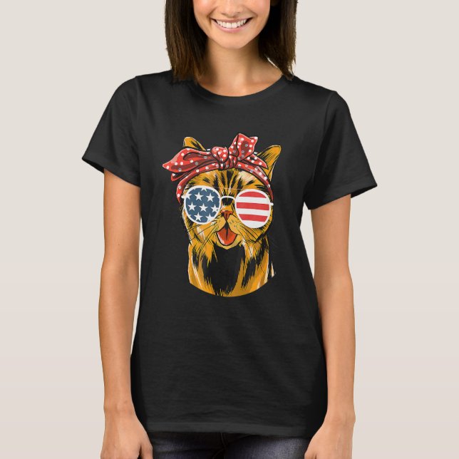 4 juli-katt 1 t shirt (Framsida)