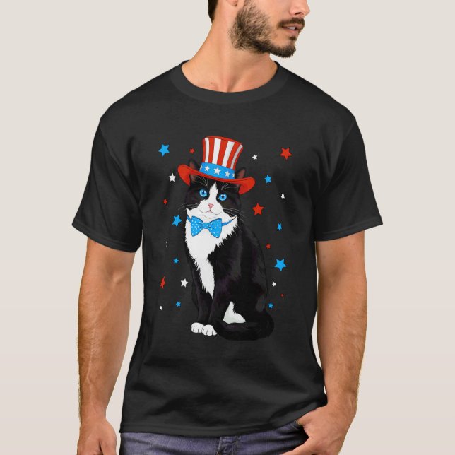 4 juli katt Amerika tröja kvinnor män barn rolig (Framsida)