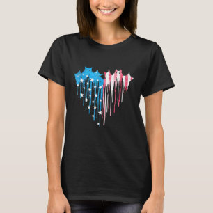 4 juli katt hjärta amerikansk flagga djur patrioti t shirt
