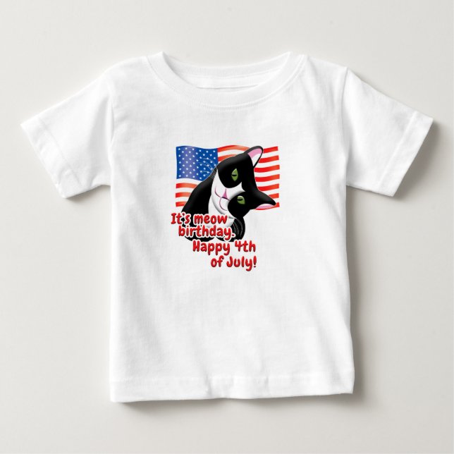 4 juli Katt T Shirt (Framsida)