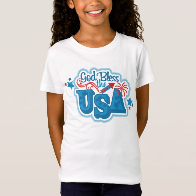 4 juli Kids White T-shirt (Framsida)
