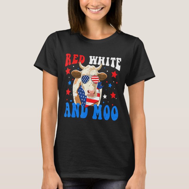 4 juli ko röd vit och mu t shirt (Framsida)