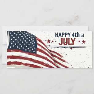 4 juli - Konstnärlig amerikansk flagg-sprutande fä