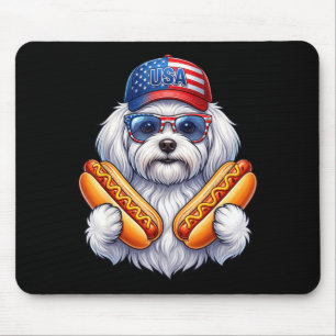 4 juli korv maltes rolig patriotisk amerikansk fla musmatta