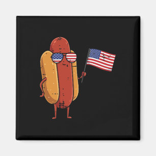 4 juli korv Usa ficka korv patriot män  Magnet