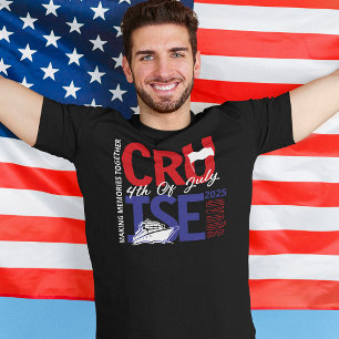 4 juli Kryssning Squad Anpassat År T Shirt