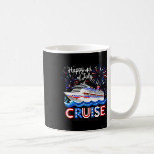 4 juli kryssningsfartyg fyrverkerier Usa Patriotis Kaffemugg