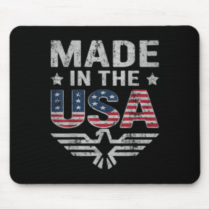 4 juli Kvinnor Män Patriotisk Amerikansk Flagga Ob Musmatta