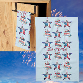 4 juli "Land of the Free" Kitchen Towel" Kökshandduk