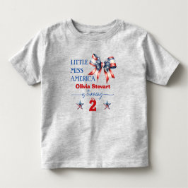 4 juli: Lilla miss Amerika 2:a födelsedag T Shirt