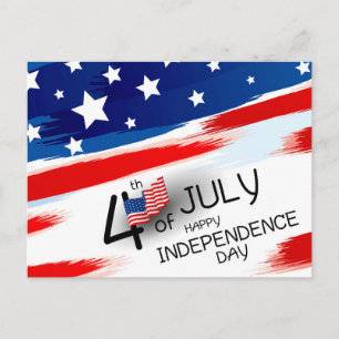 4 juli Lycklig Independence day Vykort