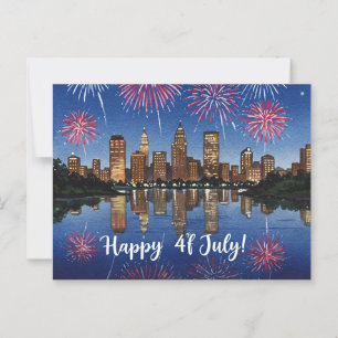 4 juli Lycklig independence day Vykort