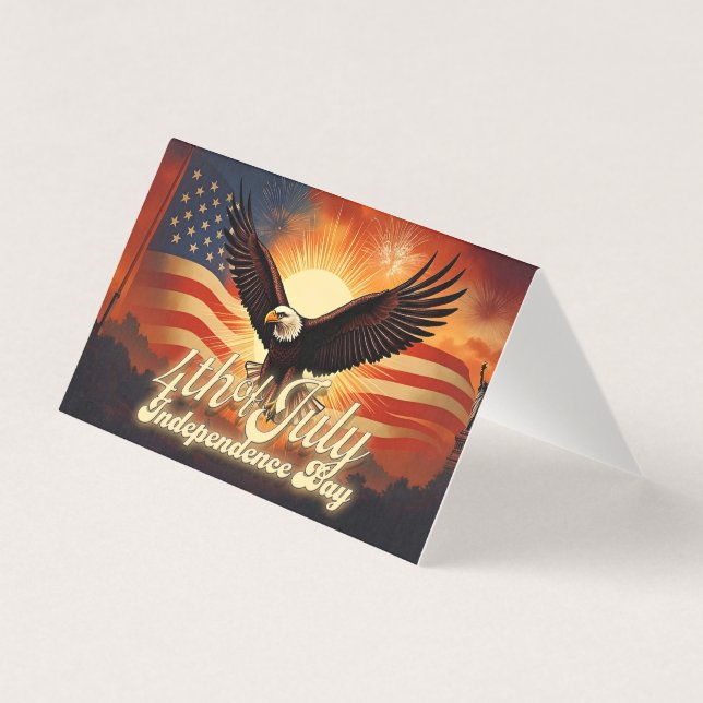 4 juli – Majestätisk Örn & Eldshow Tribute🦅 Kort (Framsida)