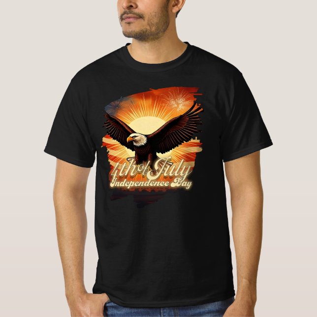 4 juli – Majestätisk Örn & Eldshow Tribute🦅 T Shirt (Framsida)