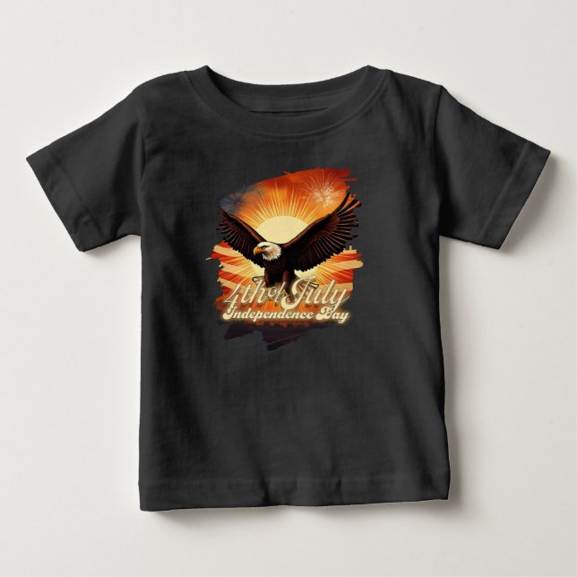 4 juli – Majestätisk Örn & Eldshow Tribute🦅 T Shirt (Framsida)