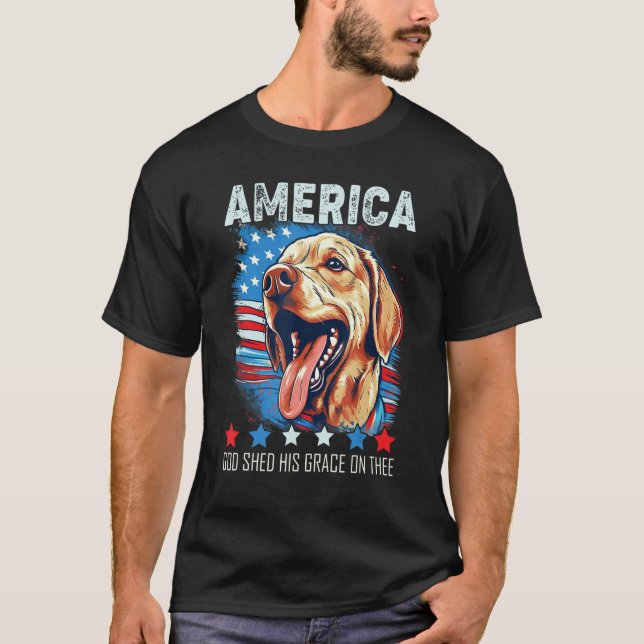4 juli Manar Women America God Shed Hans Grace o T Shirt (Framsida)