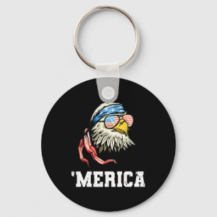 4 juli Merica Usa Flagga Ld Eagle Patriotisk Vet Nyckelring