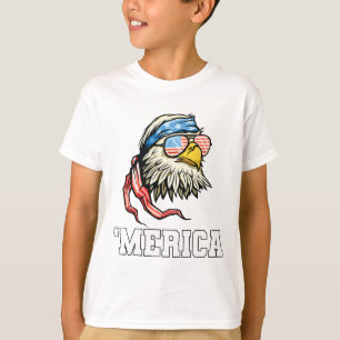 4 juli Merica Usa Flagga Ld Eagle Patriotisk Vet T Shirt