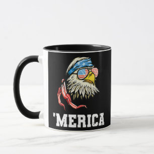 4 juli Merica USA flagga Örn Patriotic Mugg