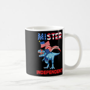 4 juli: Mister Oberoende USA flagga Patriotic Boy Kaffemugg