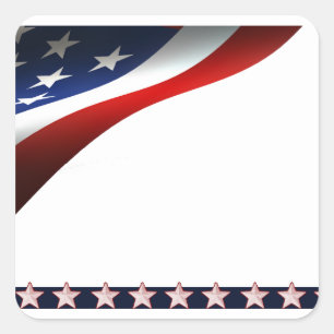 4 juli Modern Stars och stripes för Flagga Fyrkantigt Klistermärke