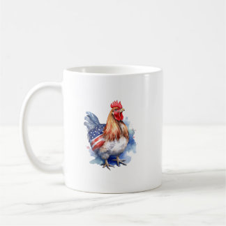 4 juli Mugg | Patriotic Chicken Mugg