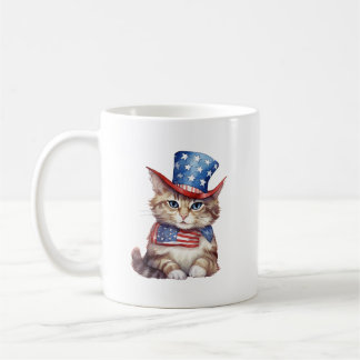 4 juli Mugg | Patriotisk katt