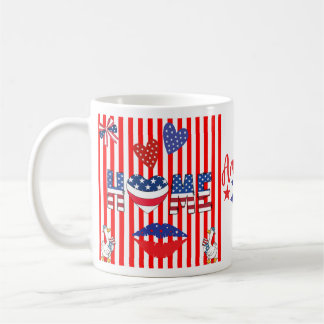 4 juli-mugg som säger America Ya'll Kaffemugg