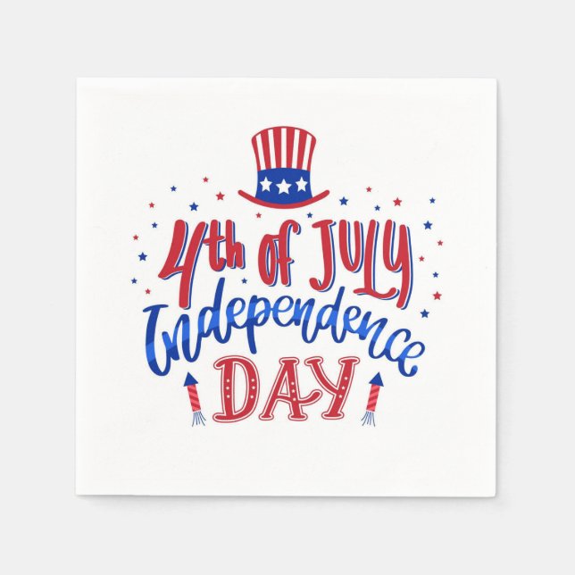 4 juli Napkins Pappersservett (Framsidan)