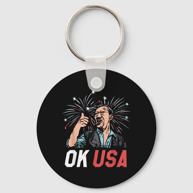 4 juli Ok Usa Bloodsport Nyckelring (Framsida)