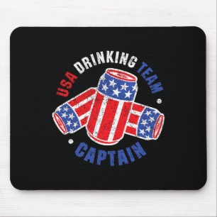 4 juli ölburk Flagga Usa Drickande Team T-shirts Musmatta