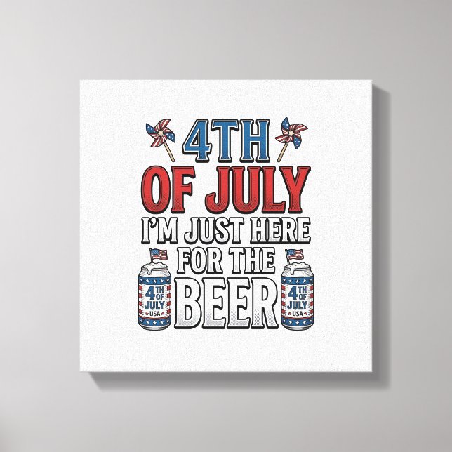 4 juli ölfest patriotisk skjortdesign_1 canvastryck (Framsida)
