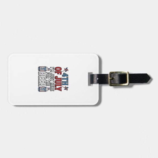 4 juli ölfestiv patriotskt tröjdesign_1 bagagebricka (Horisontell Framsida)